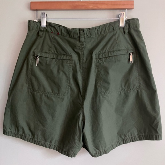 GLORIA VANDERBUILT Military Green Cotton Utility Shorts Size 14 (like a 10-12) - Picture 5 of 10